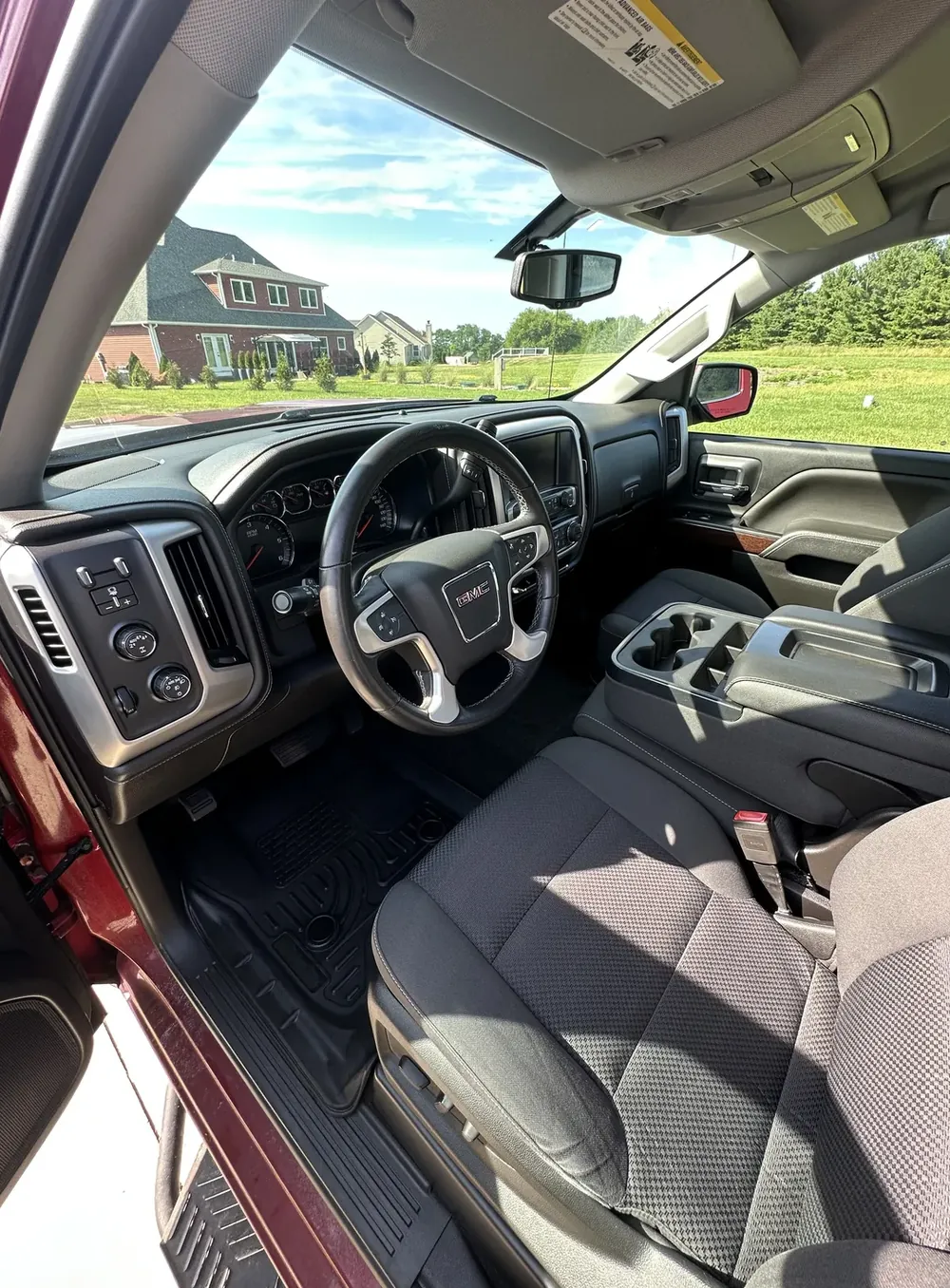 The same GMC Sierra cabin after the interior detail